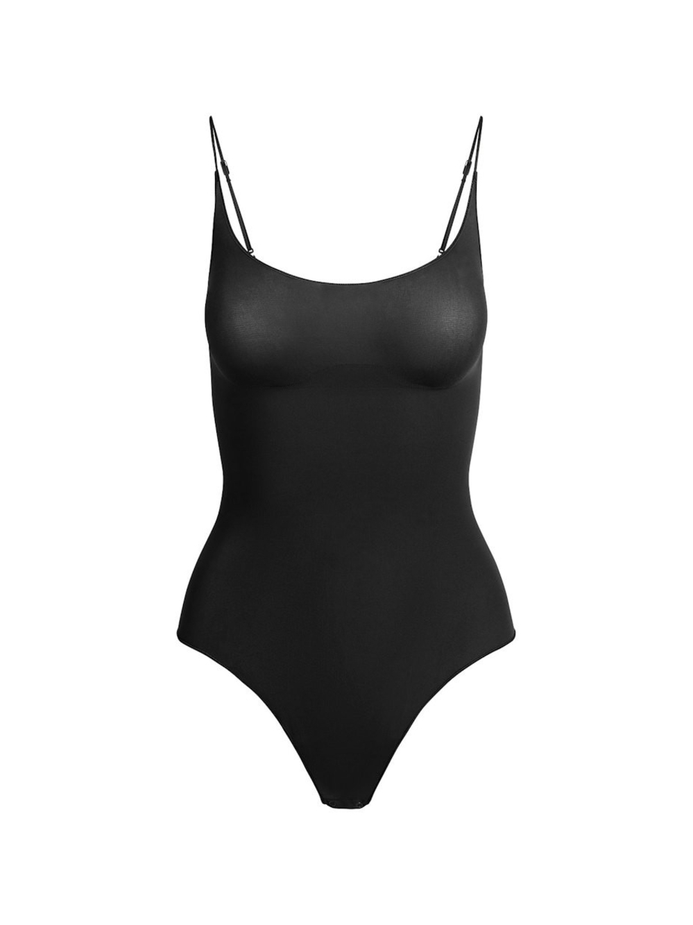 Skims  Black Seamless Bodysuit Thong